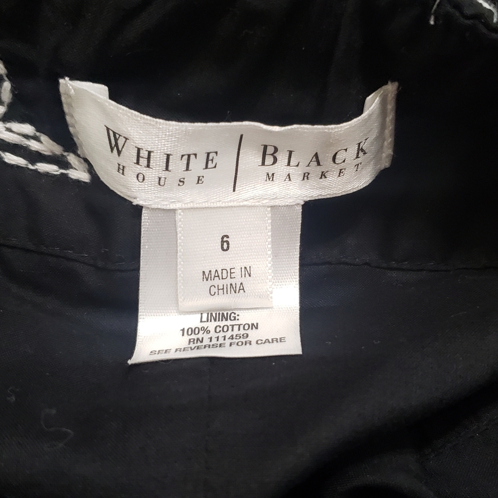 White House Black Market Strapless Cotton Embroidered Summer Dress Size 6 - Picture 3 of 14